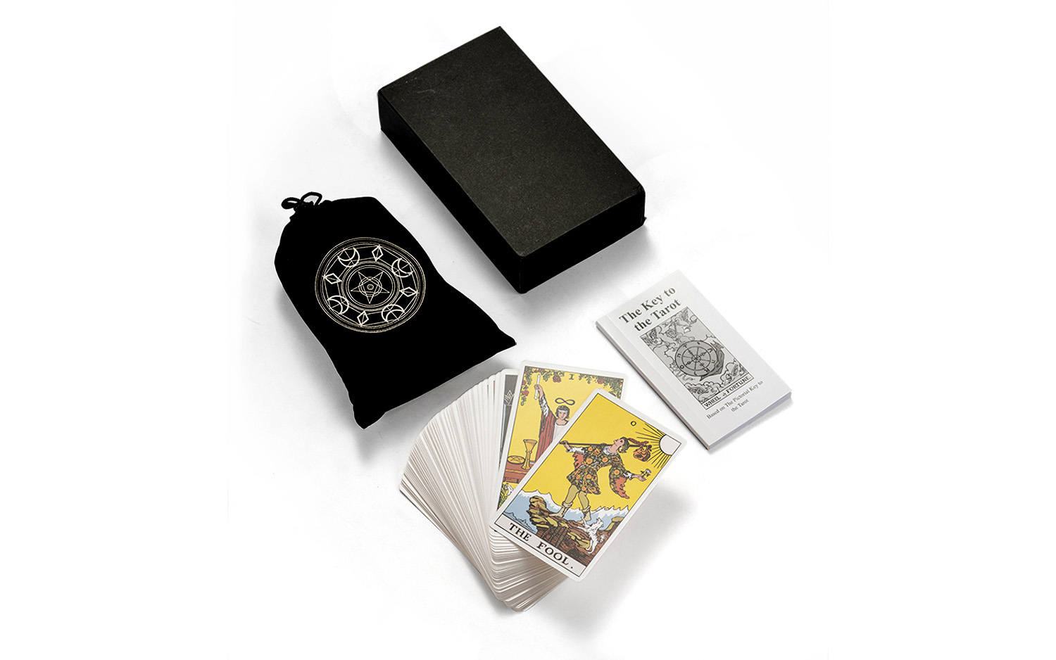 Vintage Tarot Card Deck for Beginners with Guidebook, Classic 78 Original Tarot Cards Fortune Telling Cards and Black Storage Bag
