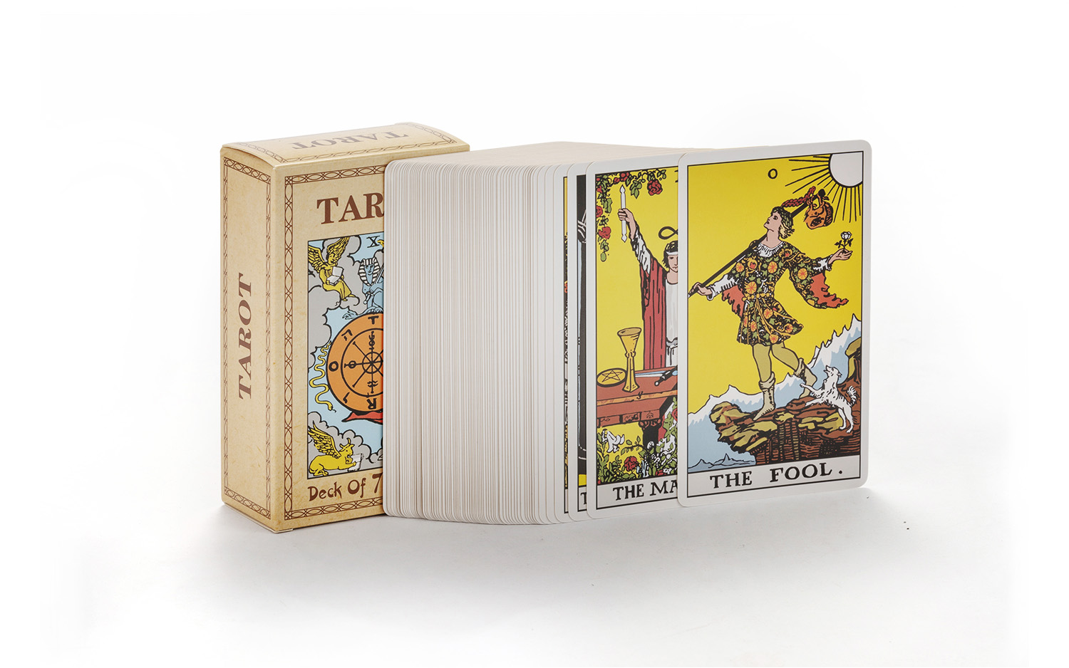 Vintage Tarot Card Deck for Beginners with Guidebook, Classic 78 Original Tarot Cards Fortune Telling Cards and Black Storage Bag