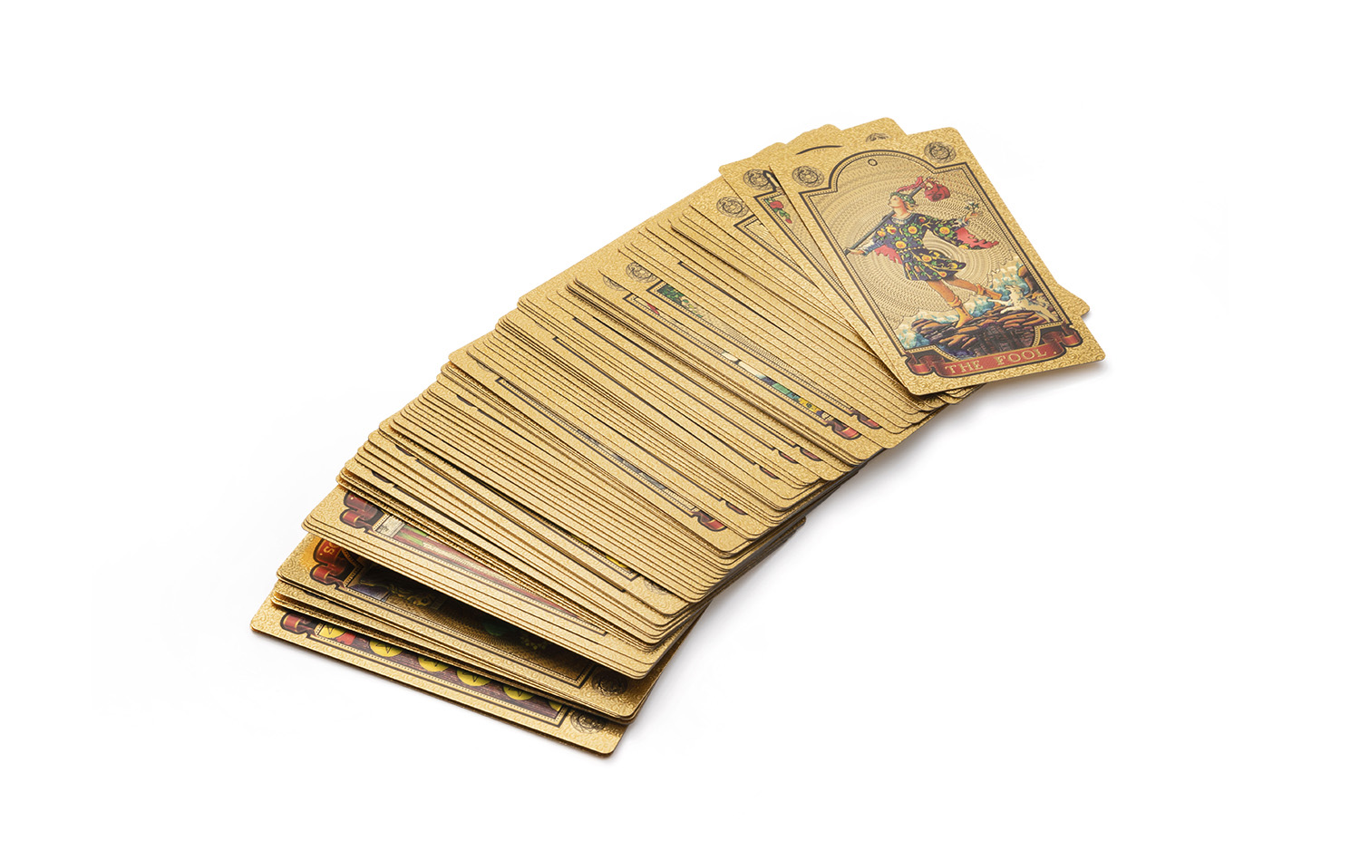 Golden Tarot Card for Beginners with Guidebook, Gold-Gilded 78 Original Tarot Cards Fortune Telling Cards Travel Set