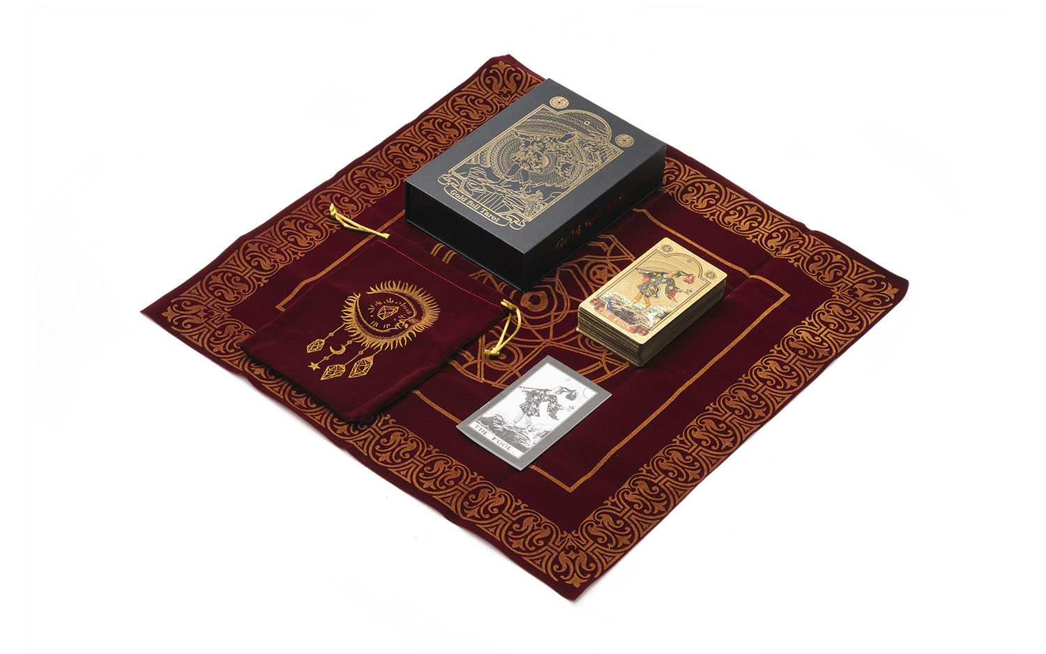 Golden Tarot Card for Beginners with Guidebook, Gilded 78 Original Tarot Cards Fortune Telling Cards GiftBox Set