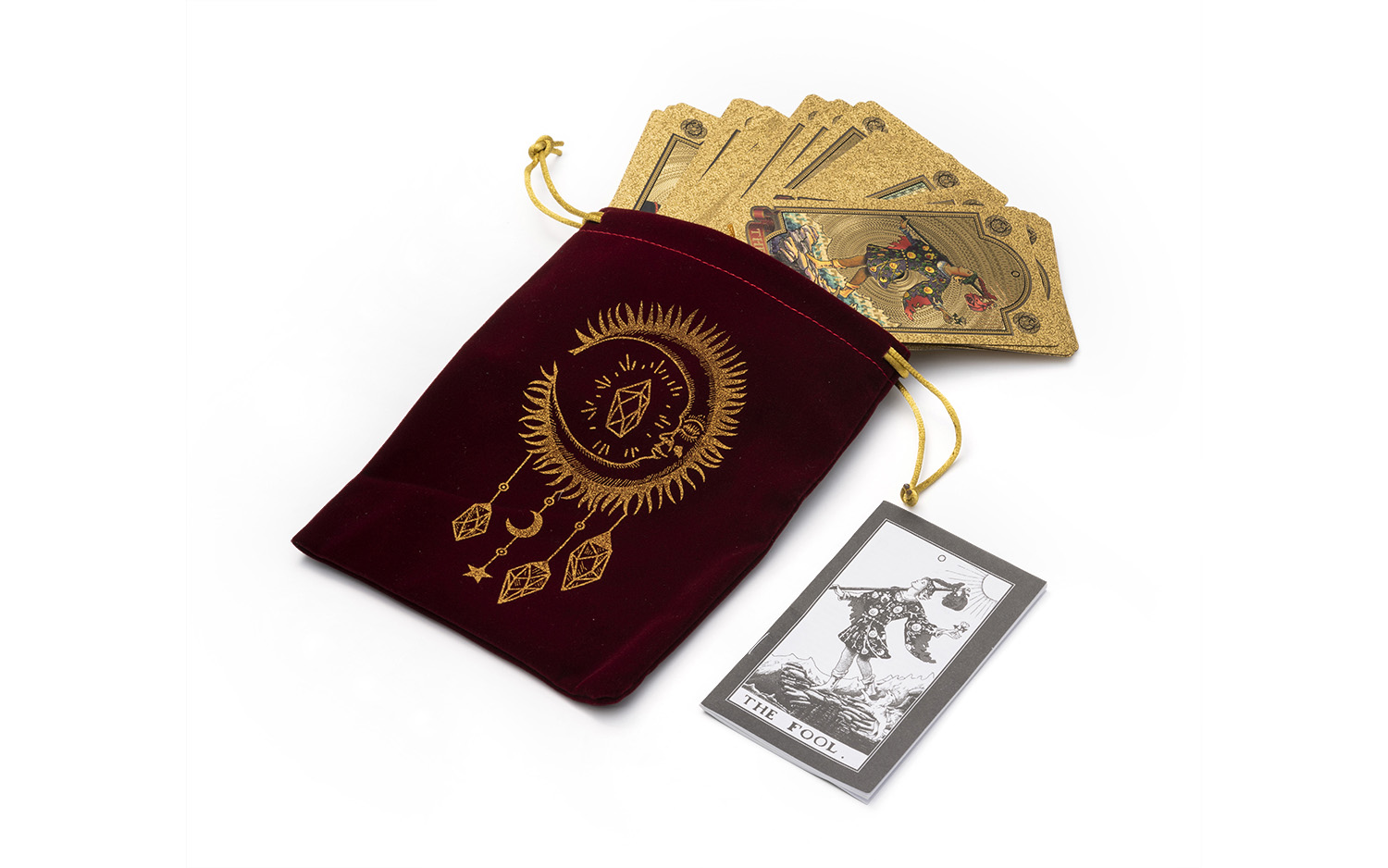 Golden Tarot Card for Beginners with Guidebook, Gilded 78 Original Tarot Cards Fortune Telling Cards GiftBox Set