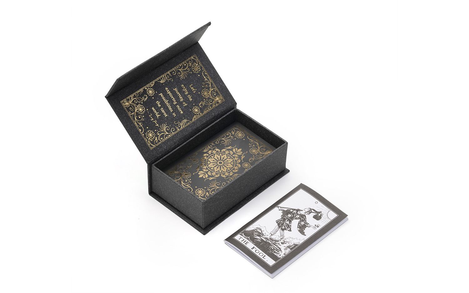 Unique Tarot Decks for Beginners with Guidebook, Water Proof Gilded Black 78 Original Tarot Cards Fortune Telling Cards
