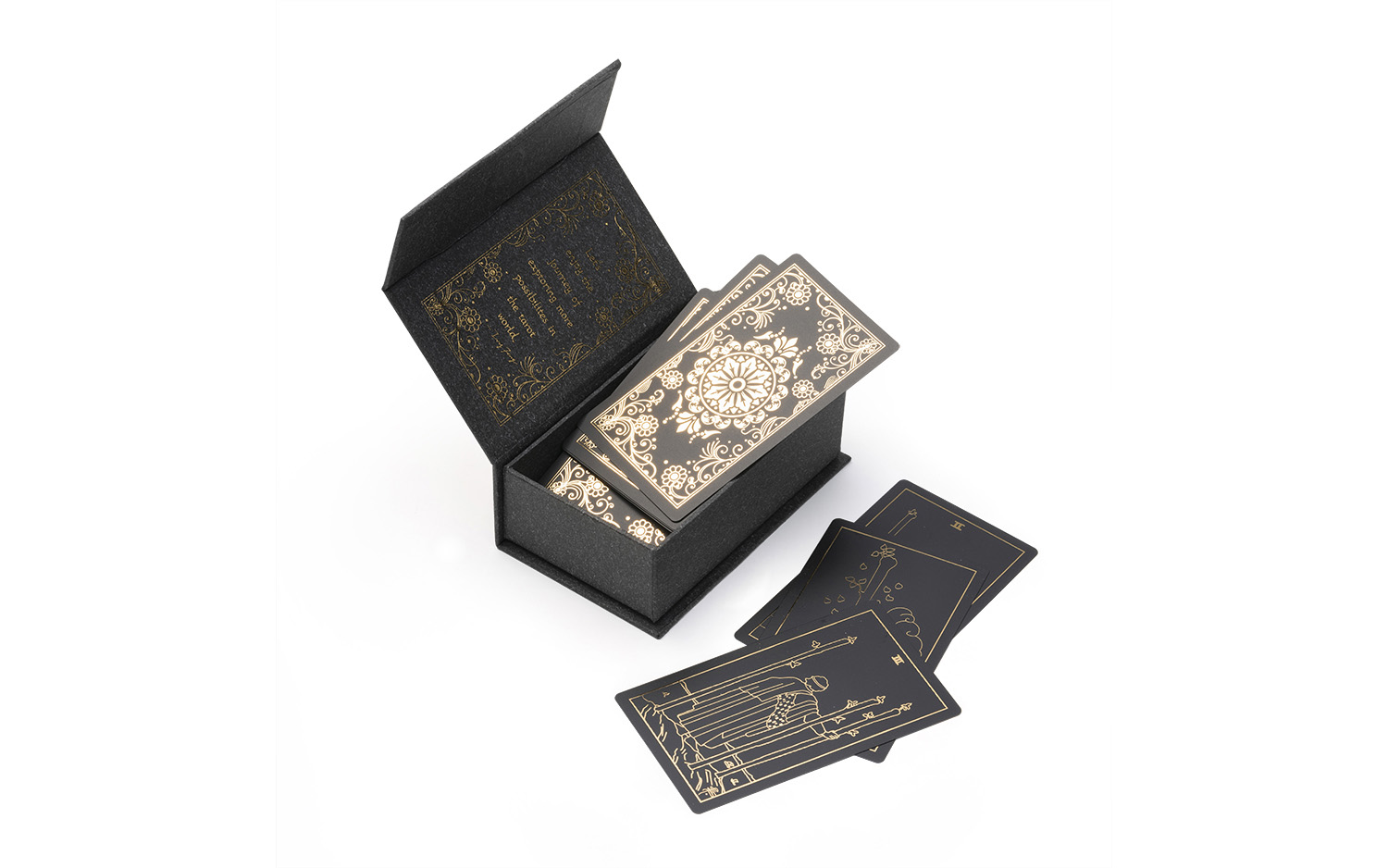 Unique Tarot Decks for Beginners with Guidebook, Water Proof Gilded Black 78 Original Tarot Cards Fortune Telling Cards